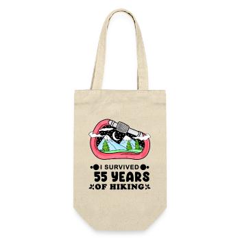 Mountain Wanderer 55th Birthday 55 Years Old Gift - Gift Bag for Bottles - nature - Front