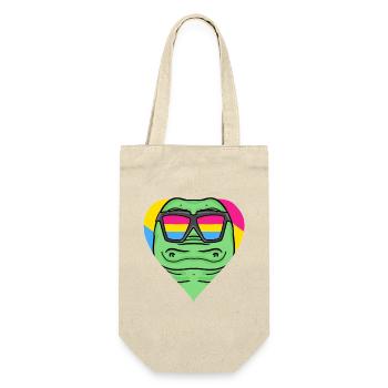 Pansexual Crocodile Heart Gift - Gift Bag for Bottles - nature - Front