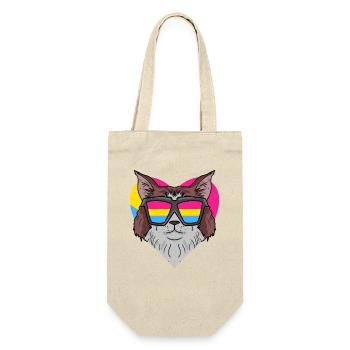 Pansexual Cat Maine-Coon Heart Gift - Gift Bag for Bottles - nature - Front