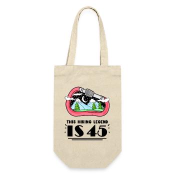 45. Geburtstag Berge 45 Jahre alt Berg Wandern - Geschenkbeutel für Flaschen - Natur - Vorne