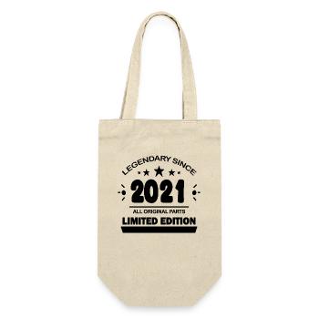 2021 - vintage 2021 - year of construction 2021 - Gift Bag for Bottles - nature - Front