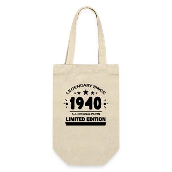 1940 - Born 1940 - Year of construction 1940 - Gift Bag for Bottles - nature - Front