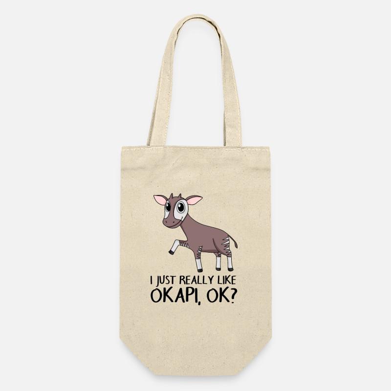 Okapi - Geschenkbeutel für Flaschen - Natur