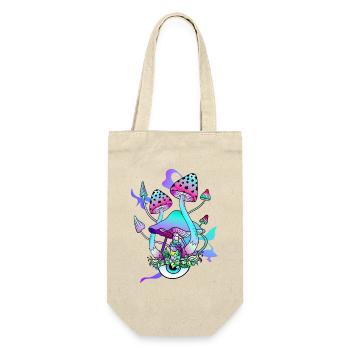 Trippy Hippie Psychedelic Mushroom - Geschenkbeutel für Flaschen - Natur - Vorne