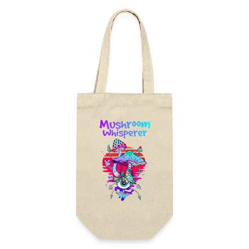 Mushroom Whisperer Zauberpilze - Geschenkbeutel für Flaschen - Natur - Vorne