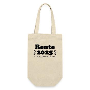 Rente 2025 Ruhestand Rentner Renteneintritt - Geschenkbeutel für Flaschen - Natur - Vorne