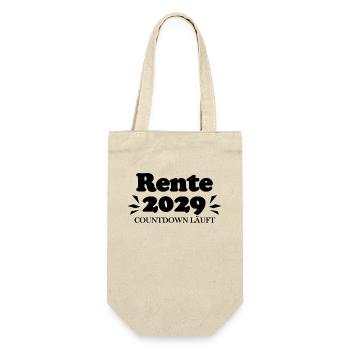 Rente 2029 Ruhestand Rentner Renteneintritt - Geschenkbeutel für Flaschen - Natur - Vorne