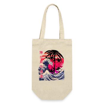 Big Wave Kanagawa Retro Sunset - Gift Bag for Bottles - nature - Front