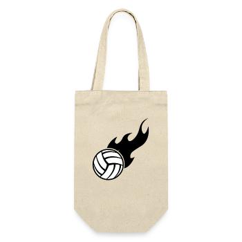 Volleyball - Geschenkbeutel für Flaschen - Natur - Vorne