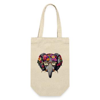 Mamafant Sonnenbrille Mama Elefant Muttertag Blume - Geschenkbeutel für Flaschen - Natur - Vorne