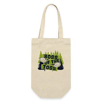 Boss Of The Toss Basket Disc Disc Golfer Player - Gift Bag for Bottles - nature - Front