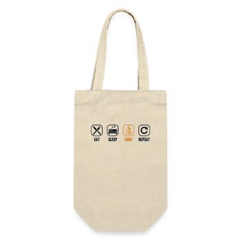 Eat Sleep Hunt Repeat Arrowhead Hunter - Geschenkbeutel für Flaschen - Natur - Vorne