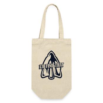 I'd Find That Arrowhead Hunter Jagdspitzen - Geschenkbeutel für Flaschen - Natur - Vorne