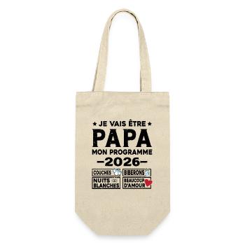 Je vais être papa mon programme en 2026 - Sac à bouteille - nature - Devant