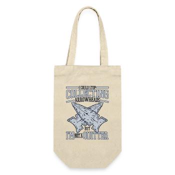 I'm Not A Quitter Jagdspitzen Arrowhead Hunter - Geschenkbeutel für Flaschen - Natur - Vorne