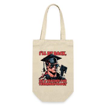 Cyborg robot with a degree in terminatology - Gift Bag for Bottles - nature - Front