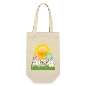 Pastellfarbener Ostergarten Sonnenaufgang - Geschenkbeutel für Flaschen - Natur - Vorne