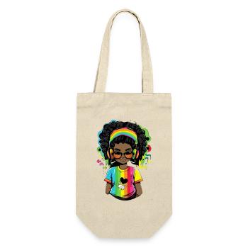 Bright reggae sweater with rainbow design - Gift Bag for Bottles - nature - Front