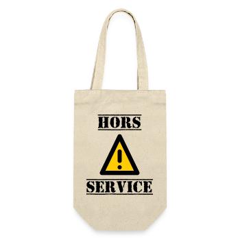 PANNEAU. DANGER. HORS SERVICE. HUMOUR. DRÔLE - Sac à bouteille - nature - Devant