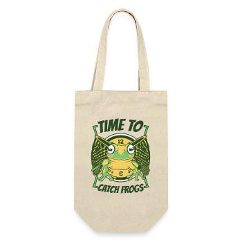 Time To Catch Frogs Laubfrosch Kröte Frosch Fänger - Geschenkbeutel für Flaschen - Natur - Vorne