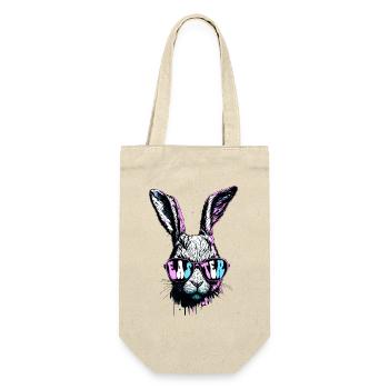 Groovy Rabbit avec lunettes de soleil cadeau de Pâques - Sac à bouteille - nature - Devant