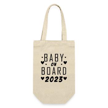 Bébé 2023 - Naissance Enceinte 2023 Grossesse - Sac à bouteille - nature - Devant