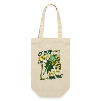 Be Very Quiet I Am Frog Hunting Kröte Frosch - Geschenkbeutel für Flaschen - Natur - Vorne