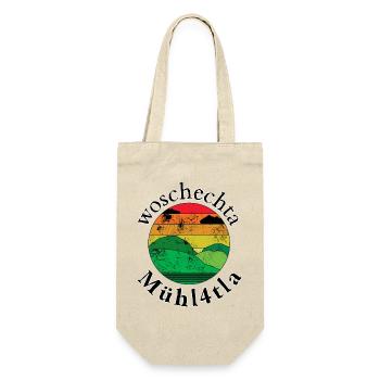 woschechta Mühl4tla-waschechter Mühl4tler, Dialekt - Geschenkbeutel für Flaschen - Natur - Vorne