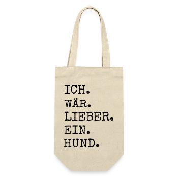 statement doggie schäferhund hundehalter haustier - Geschenkbeutel für Flaschen - Natur - Vorne