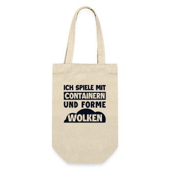 Ich Spiele Mit Containern Informatiker Admin - Geschenkbeutel für Flaschen - Natur - Vorne