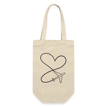 Symbole du cœur d’avion - Sac à bouteille - nature - Devant