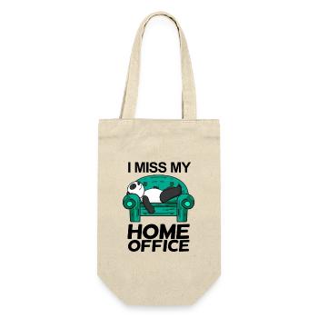 Home Office Vermissen Humor Lustig - Geschenkbeutel für Flaschen - Natur - Vorne