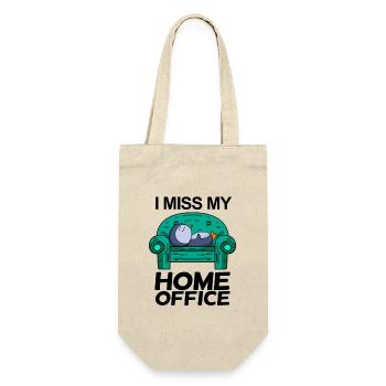 Home Office Vermissen Humor Lustig - Geschenkbeutel für Flaschen - Natur - Vorne