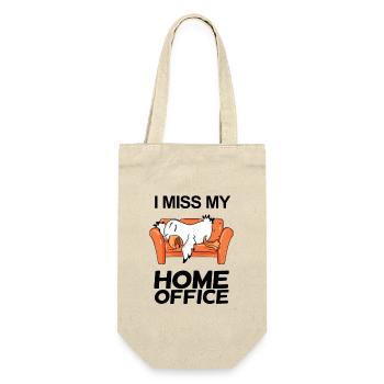 Home Office Vermissen Humor Lustig - Geschenkbeutel für Flaschen - Natur - Vorne