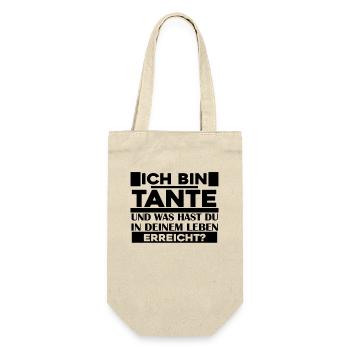 Tante Spruch - Tante Sprüche - Geschenkbeutel für Flaschen - Natur - Vorne