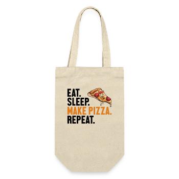 Eat Sleep Make Pizza Repeat Pizza Tray Pizza Oven - Gift Bag for Bottles - nature - Front