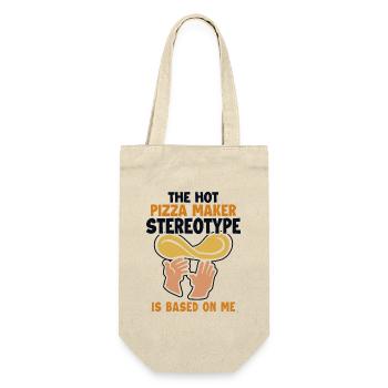 Pizza Maker Stereotype is Based On Me Pizza - Geschenkbeutel für Flaschen - Natur - Vorne