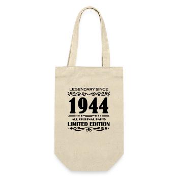 1944 - Jahrgang 1944 - Baujahr 1944 - Geschenkbeutel für Flaschen - Natur - Vorne