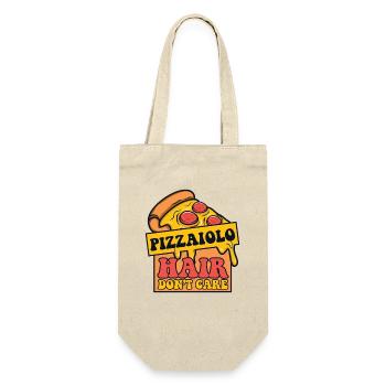 Pizzaiolo Hair Don't Care Pizzaofen Pizza - Geschenkbeutel für Flaschen - Natur - Vorne