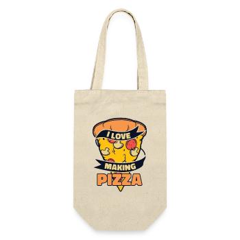 I love making pizza pizza oven pizza pizza tray - Gift Bag for Bottles - nature - Front