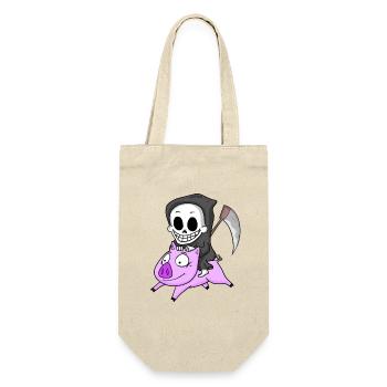 Grim Reaper Pig - Gift Bag for Bottles - nature - Front