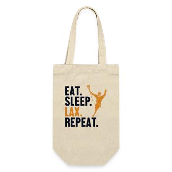 Eat Sleep Lax Repeat Intercrosse Lax Player - Gift Bag for Bottles - nature - Front