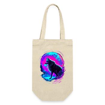 Wolf Neon Moon Synthwave - Sac à bouteille - nature - Devant