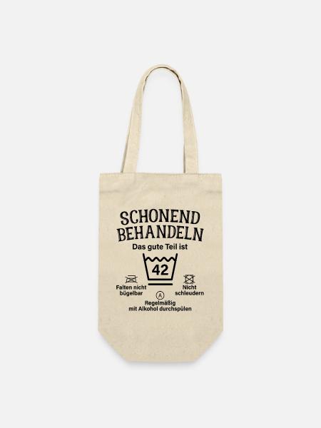 42. Geburtstag Schonend Behandeln 42 Teil Ist 42 - Geschenkbeutel für Flaschen - Natur
