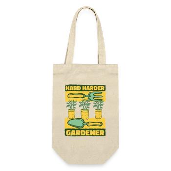 Hard Harder Gardener Horticulture Allotment Garden - Gift Bag for Bottles - nature - Front