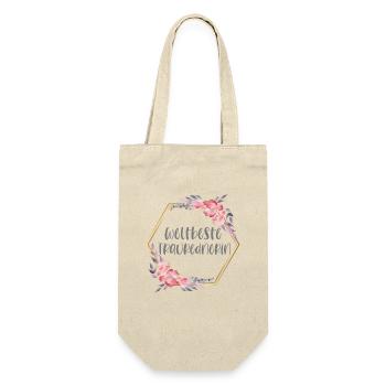 Weltbeste Traurednerin Hochzeit Beruf Geschenk - Geschenkbeutel für Flaschen - Natur - Vorne