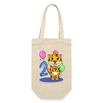 2 anniversaire 2 ans avec motif animal - deux - Sac à bouteille - nature - Devant