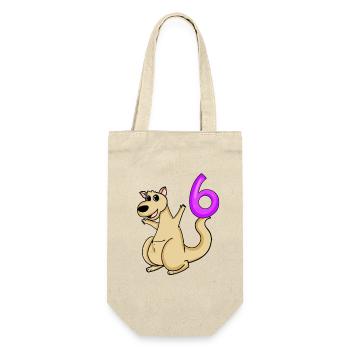 6 Birthday 6 years old with animal motif - six - Gift Bag for Bottles - nature - Front