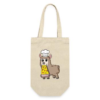 Gourmet Lama Pizza - Gift Bag for Bottles - nature - Front