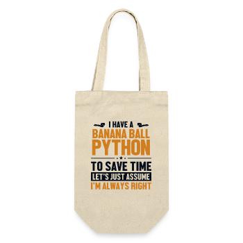 Banana Ball Python Let's Assume I'm Right Banana - Gift Bag for Bottles - nature - Front